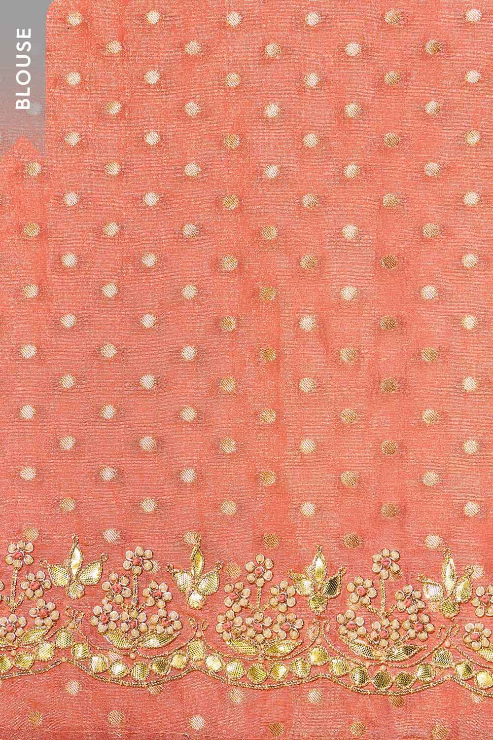 Light Pink Viscose Tissue Gotta Patti Saree image number null
