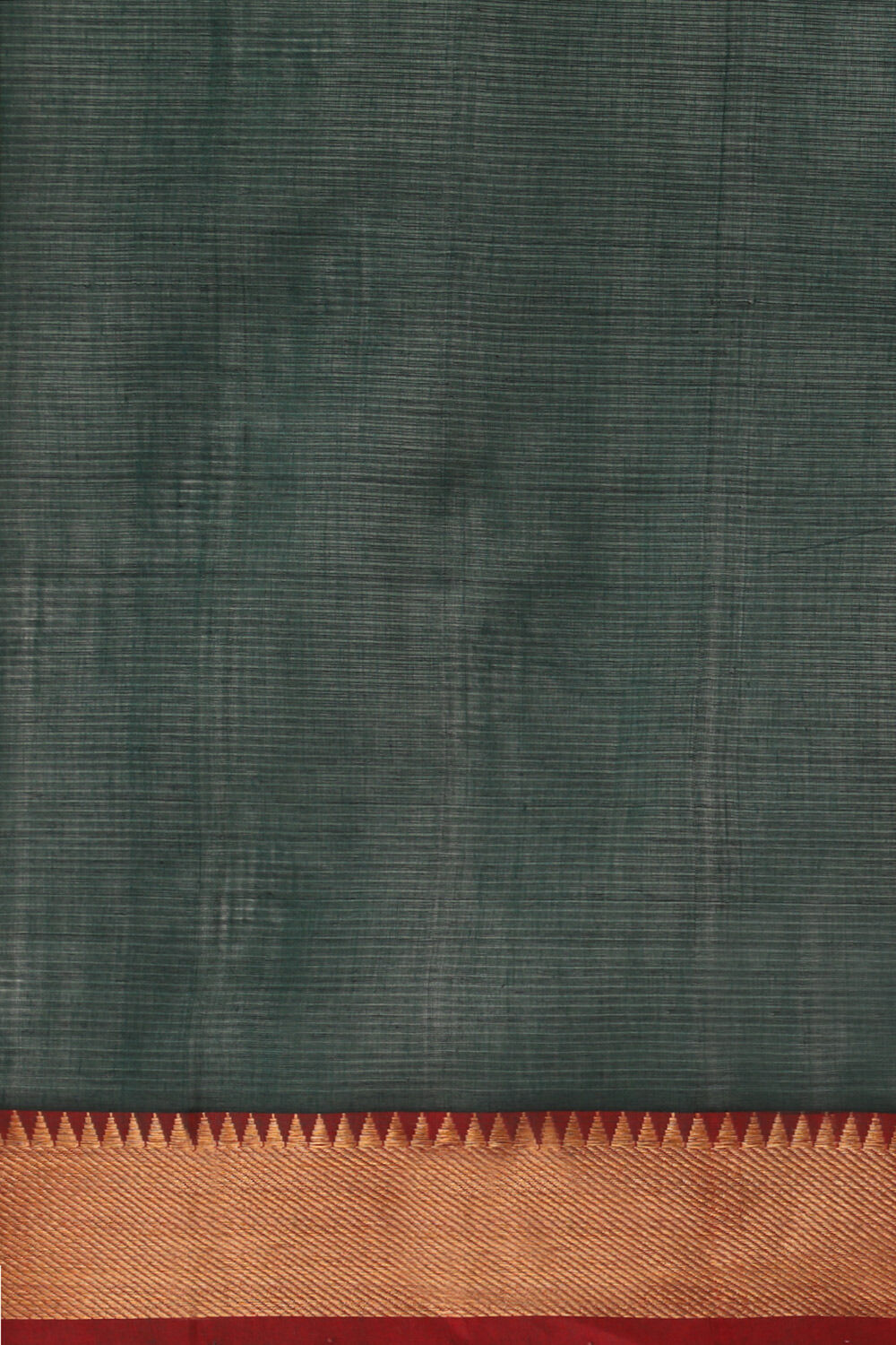 Dark Green Pure Cotton Woven Mangalgiri Saree image number null