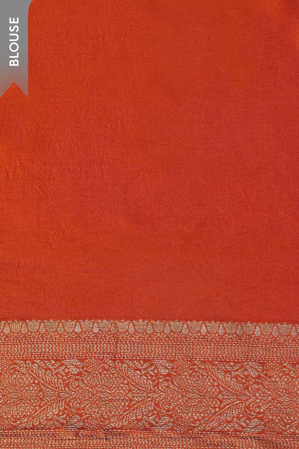 Orange Woven Pure Viscose Saree image number null