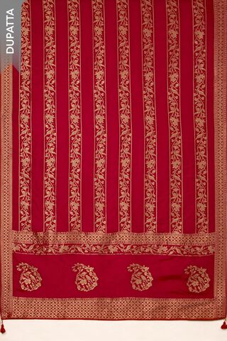 Dark Pink Pure Viscose Embroidered Unstitched Suit Set thumbnail image number null