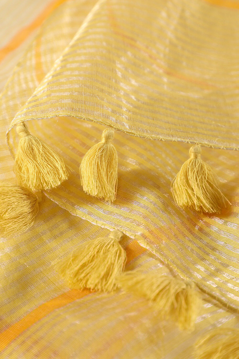 Yellow Contemporary Pure Silk Cotton Embroidery Saree image number null