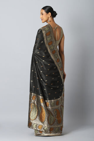 Dark Grey Pure Luxe Vegan Saree thumbnail image number null