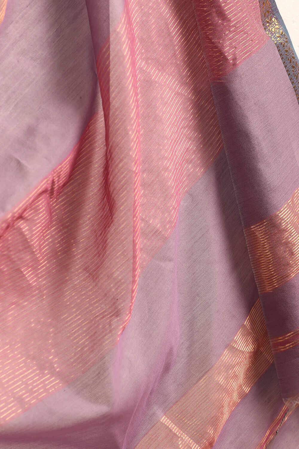 Purple Woven Pure Silk Cotton Maheshwari Saree image number null