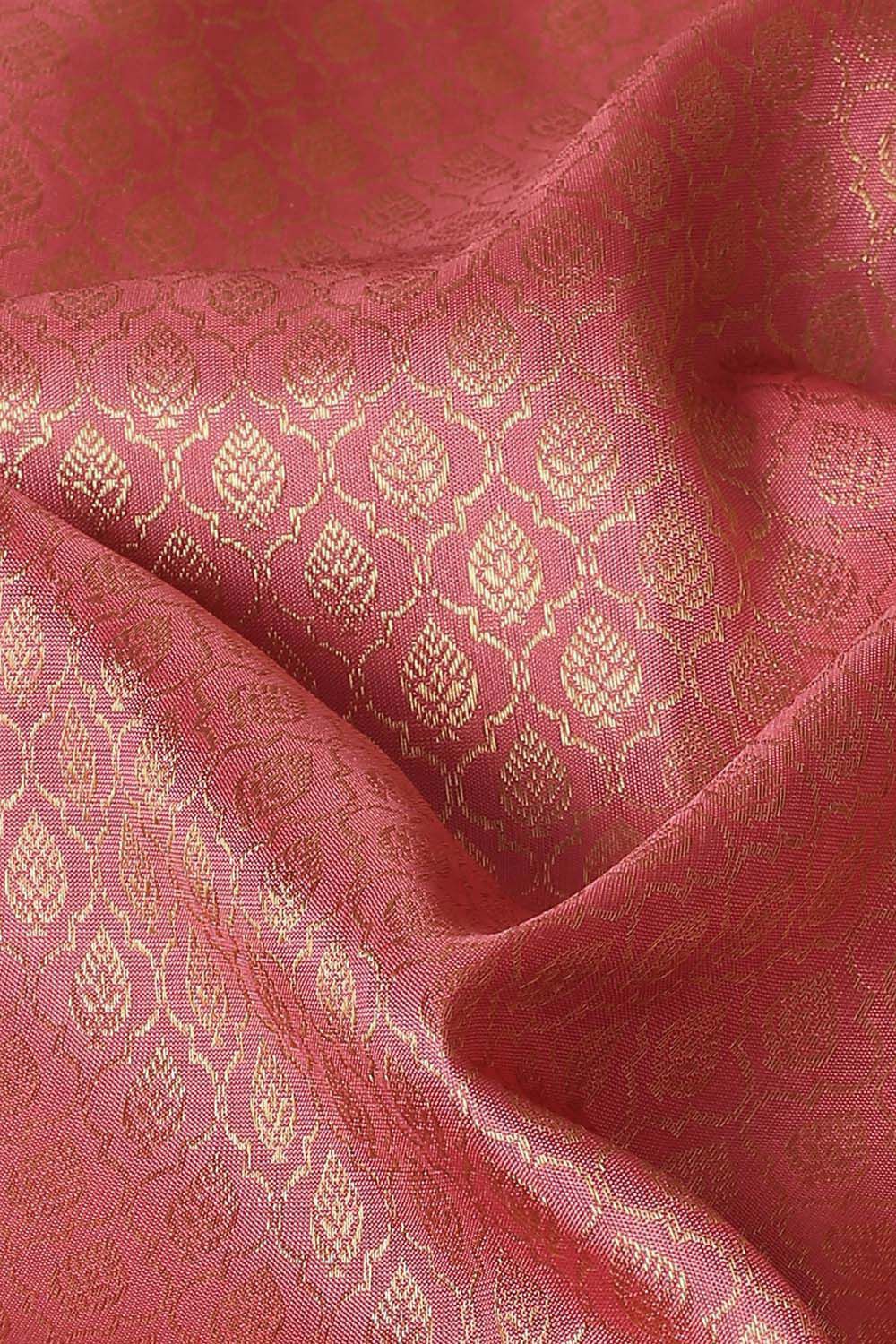 Pink Pure Silk Kanjivaram Saree image number null