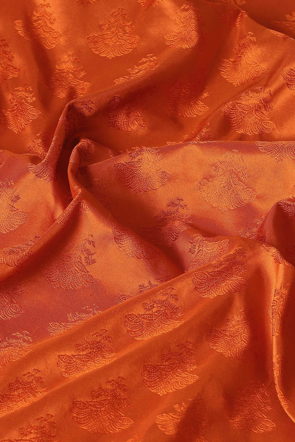 Orange Pure Silk Banarasi Tanchoi Saree image number null