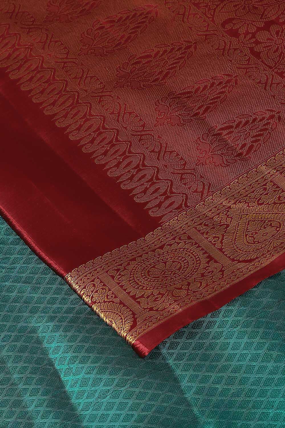 Blue Pure Silk Kanjivaram Saree image number null