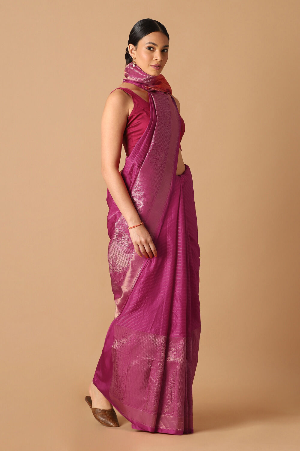 Pink Pure Silk South Saree image number null