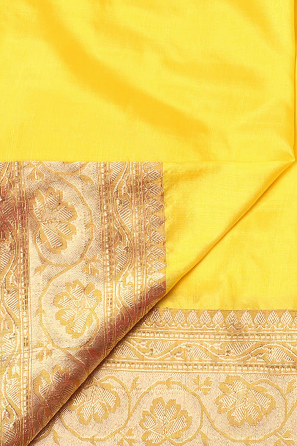 Light Yellow Pure Silk Banarasi Saree image number null