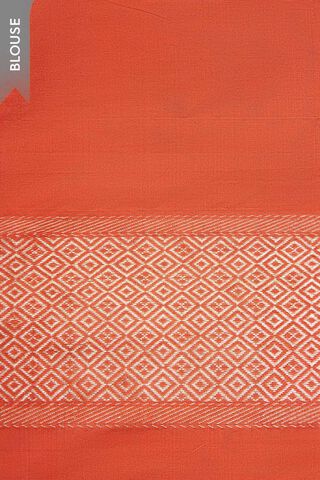 Orange Pure Silk Brocade Banarasi Saree thumbnail image number null