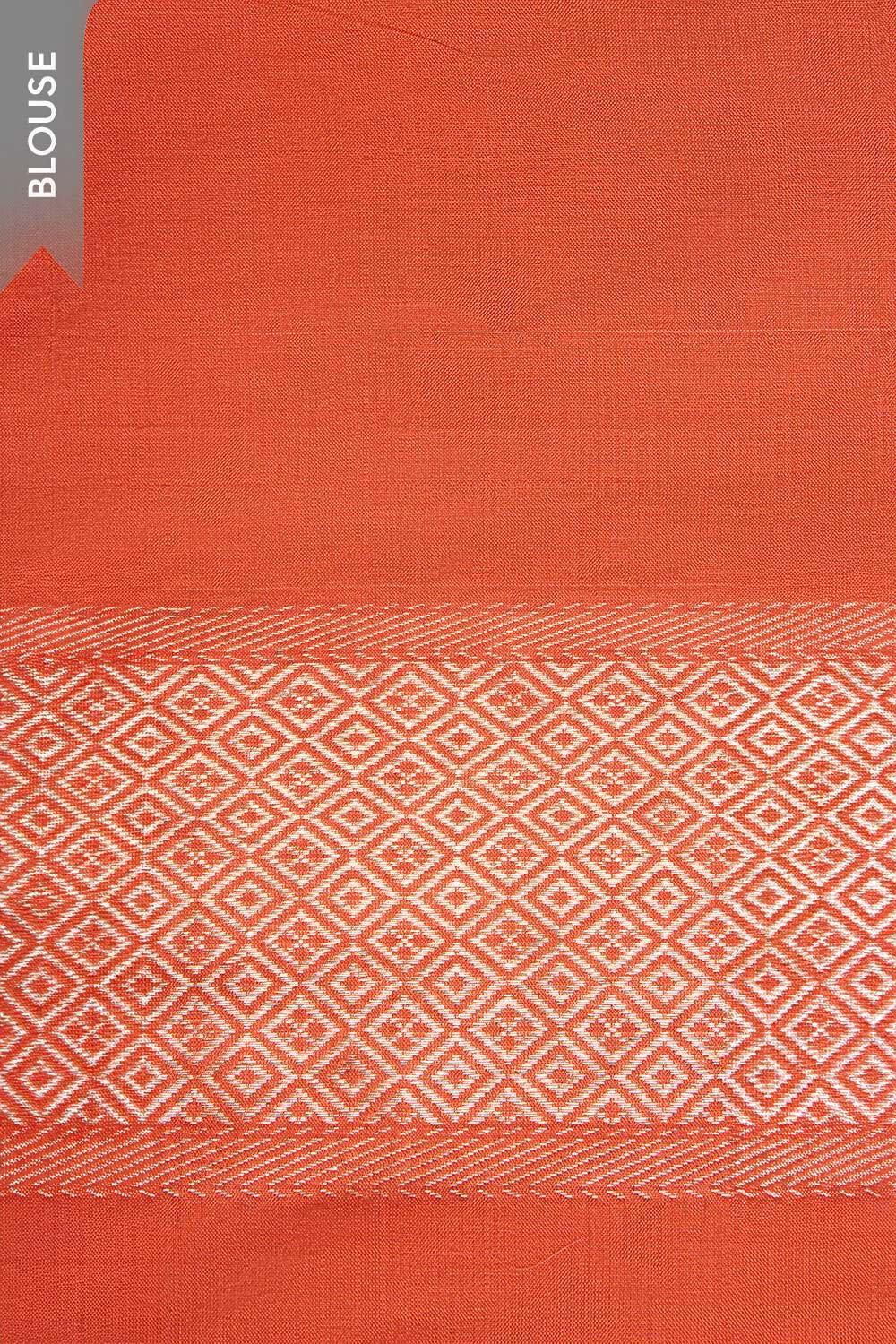 Orange Pure Silk Brocade Banarasi Saree image number null