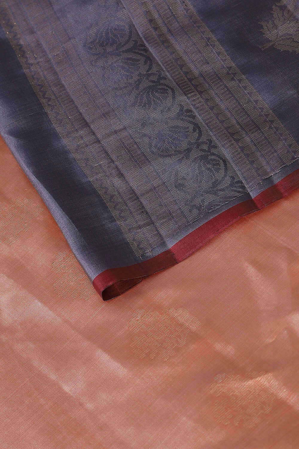 Light Orange Pure Silk South Saree image number null