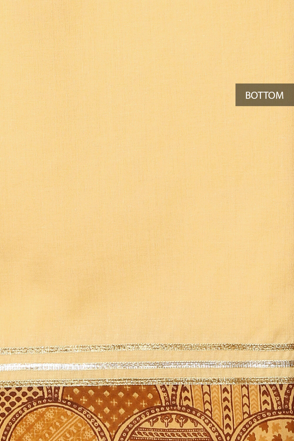 Beige Cotton Embroidered Unstitched Suit Set image number null