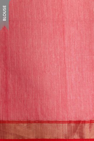 Red Pure Silk Cotton Bengal Woven Saree thumbnail image number null