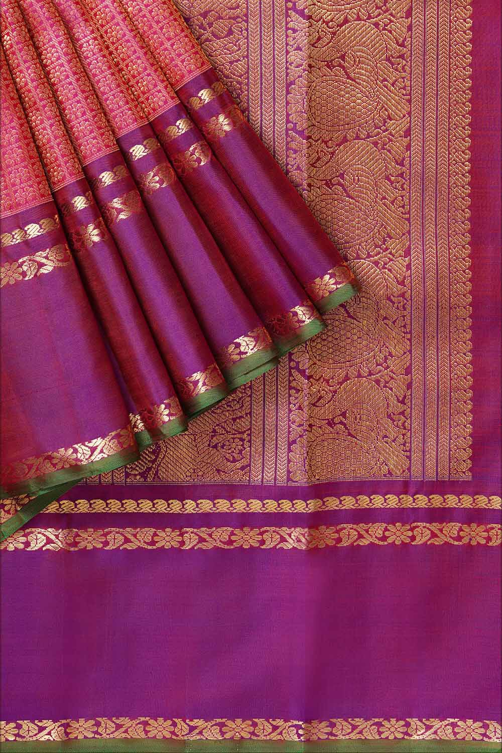 Pink Pure Silk Woven Kanjivaram Saree image number null