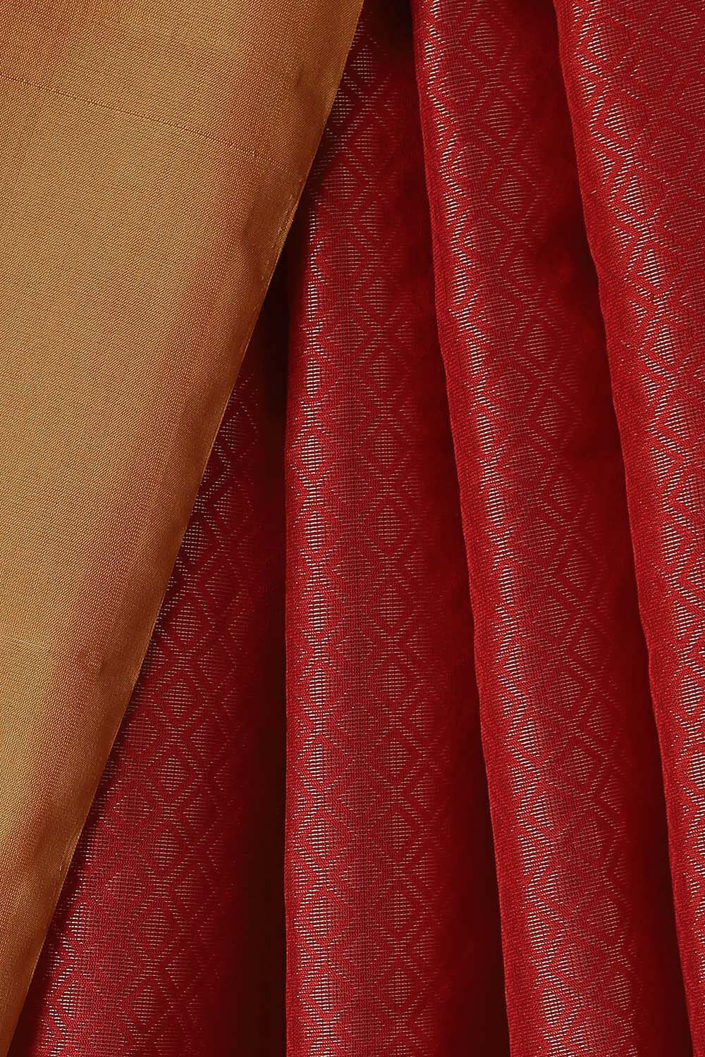Orange Pure Silk South Saree image number null