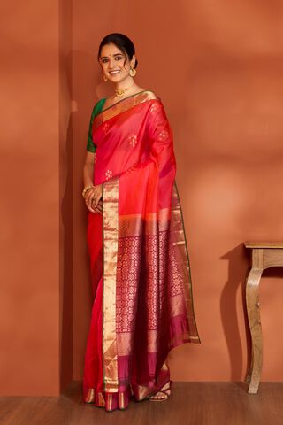 Red Woven Apsara Silk Viscose Saree thumbnail image number null