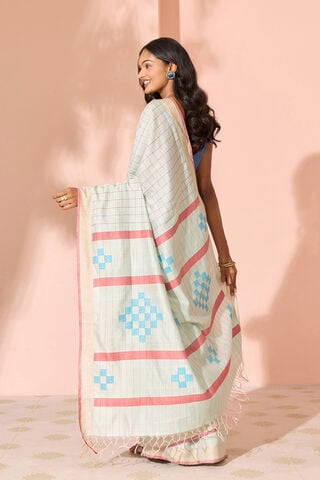 Light Blue Woven Silk Viscose Bhagalpur Saree thumbnail image number null