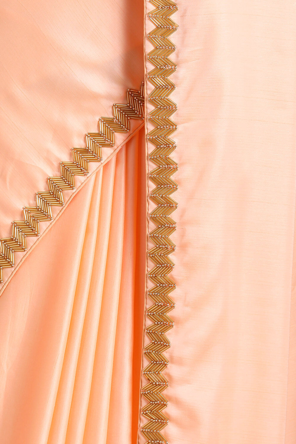 Light Pure Orange Embroidered Saree image number null