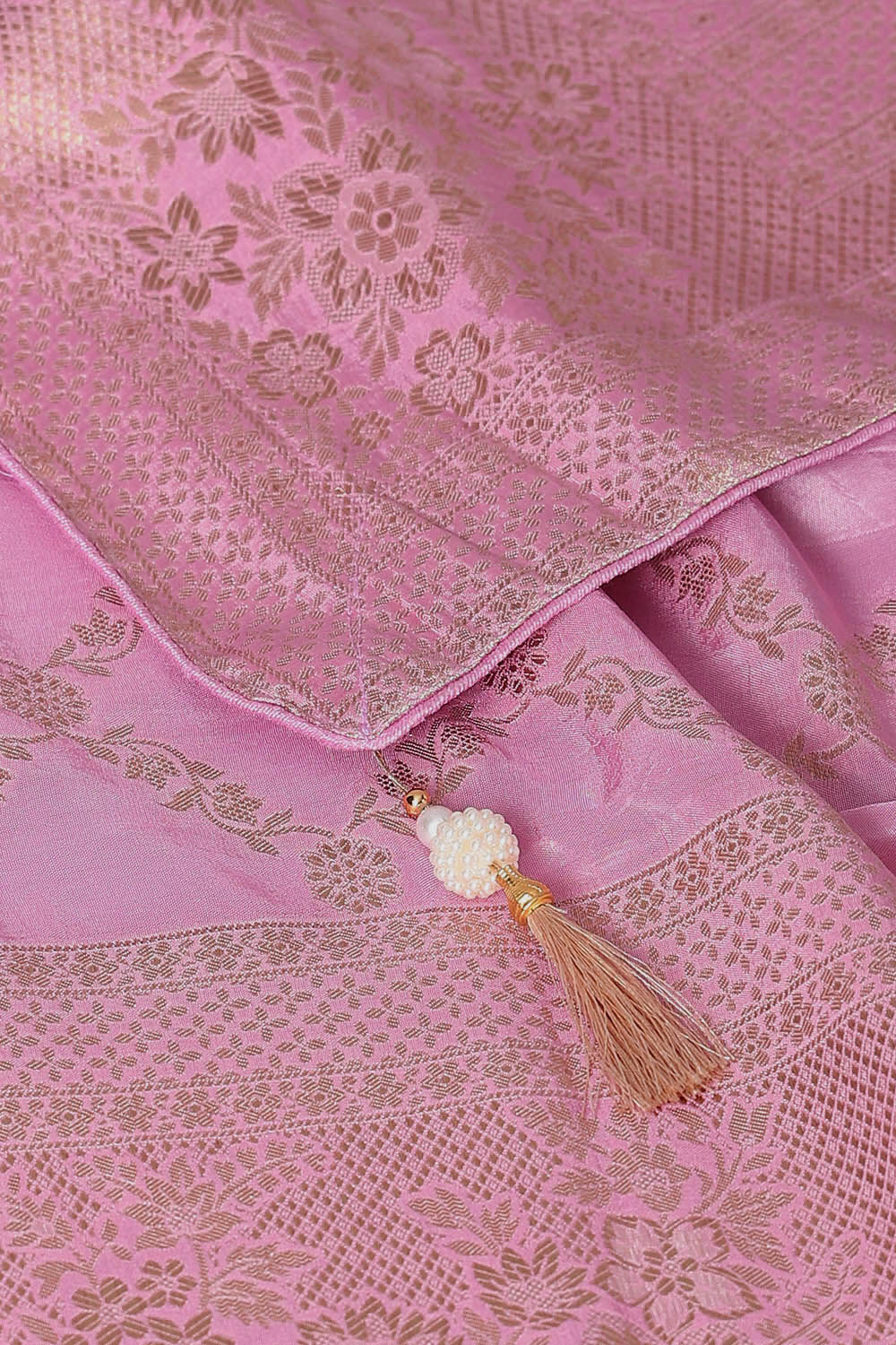 Blush Pink Pure Luxe Vegan Saree image number null