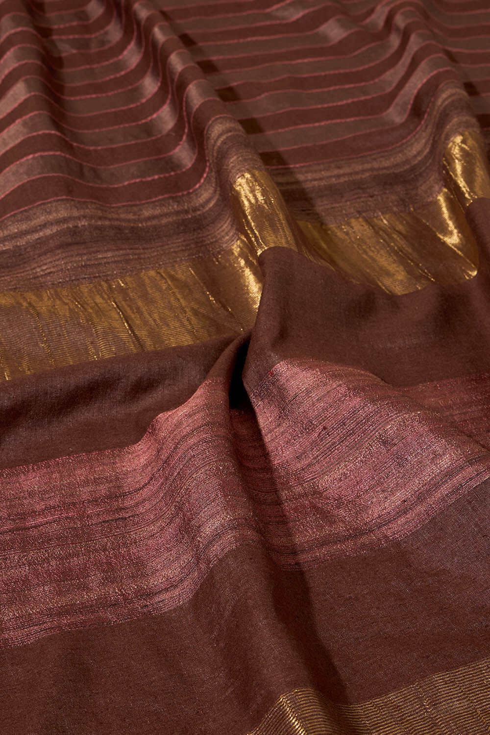 Brown Chattisgarh Woven Pure Tussar Silk Saree image number null