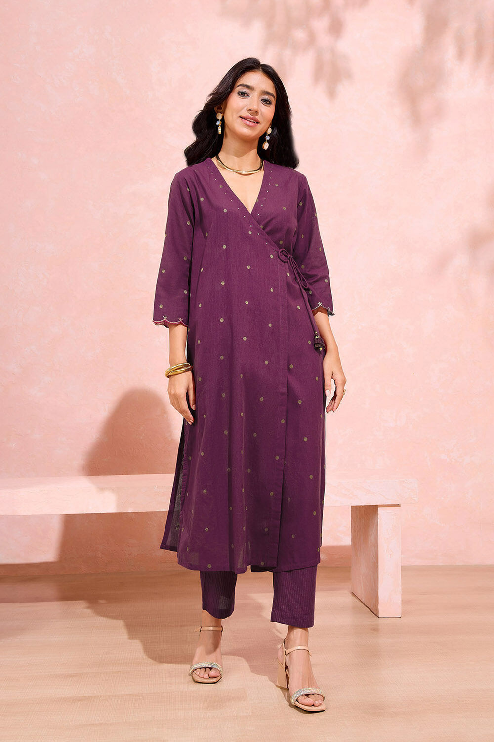 DEER GARDEN PURPLE KURTA SET