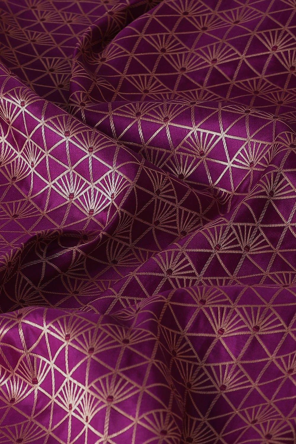 Violet Pure Silk Banarasi Brocade Saree image number null
