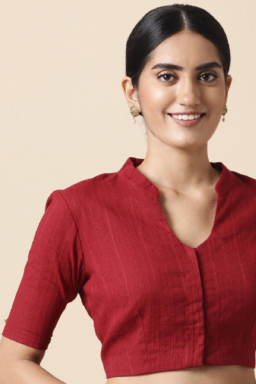 Red Cotton Blouse image number null