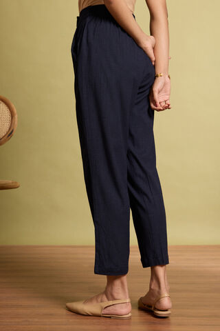 Dark Blue Woven Viscose Trouser thumbnail image number null