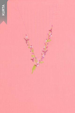 Light Pink Pure Cotton Embroidered Unstitched Suit Set thumbnail image number null