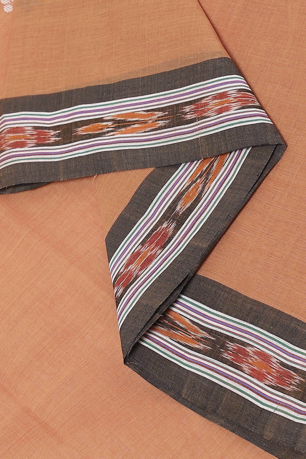 Brown Pure Cotton Odissa Ikat Saree image number null