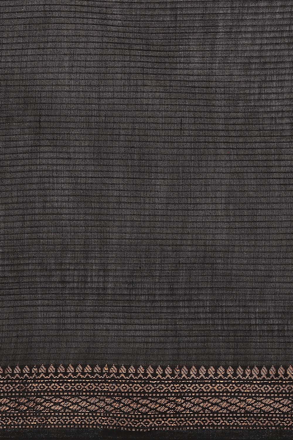 Black Pure Silk Cotton Embroidered Saree image number null
