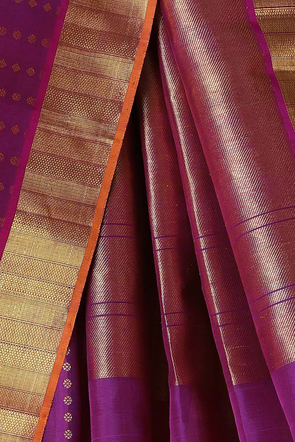 Purple Pure Silk Kanjivaram Saree image number null