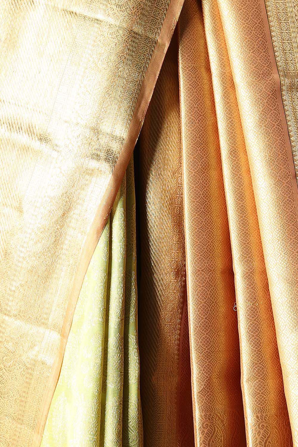 Light Green Pure Silk Kanjivaram Saree image number null