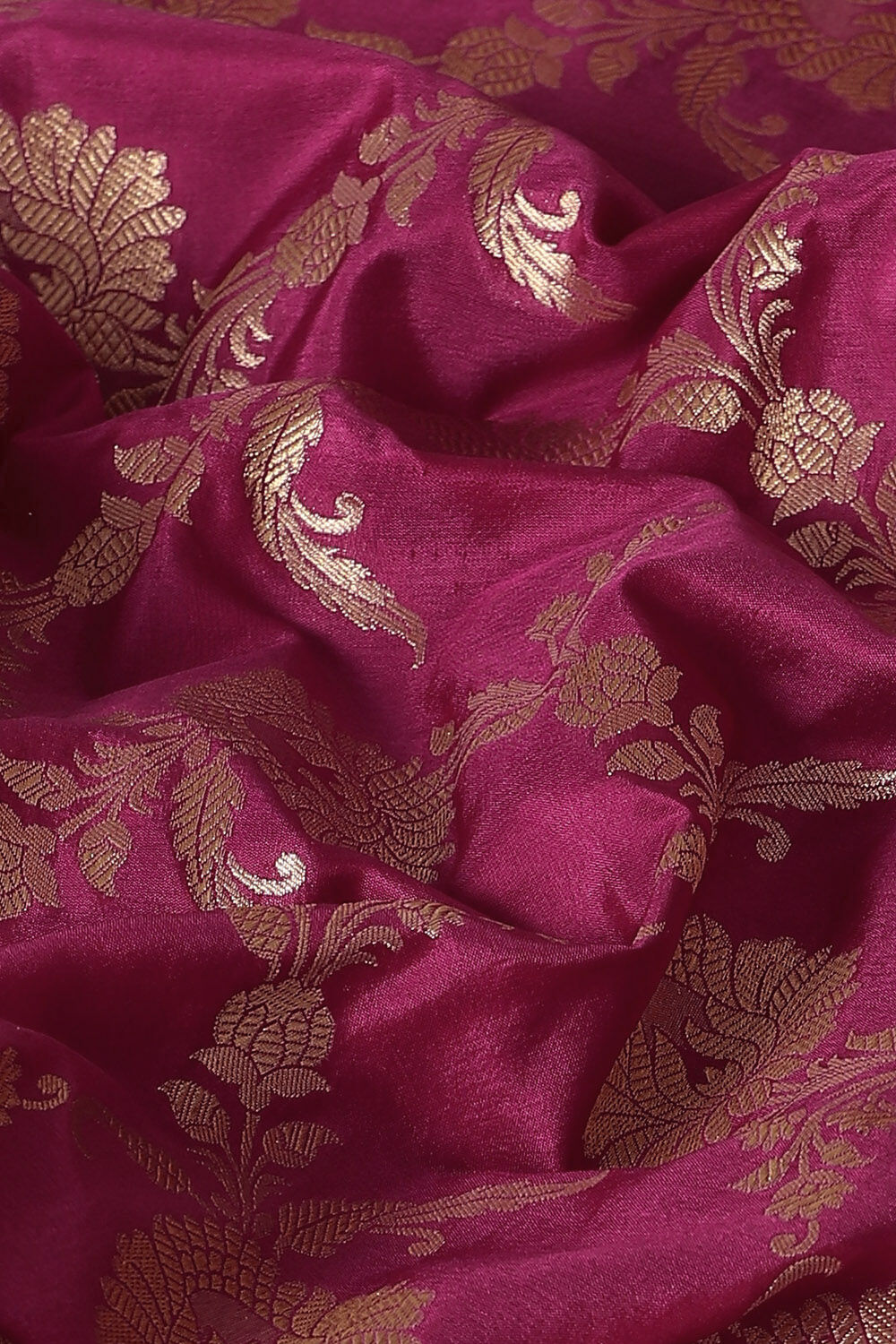 Dark Pink Pure Silk Banarasi Saree image number null