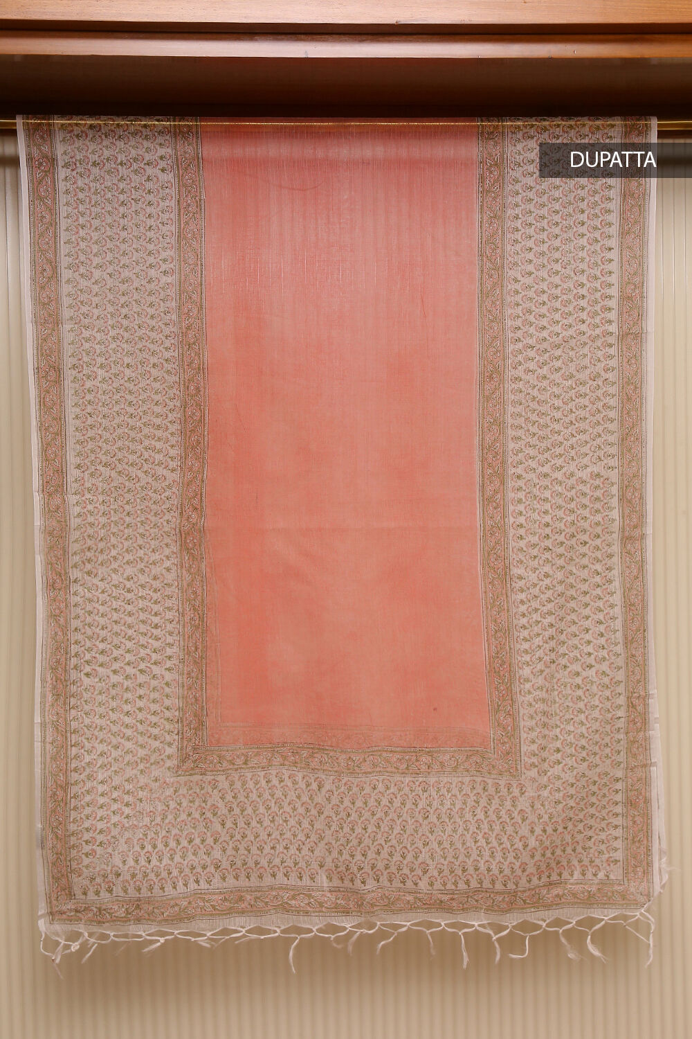 Powder Pink Printed Pure Cotton Suit Set image number null