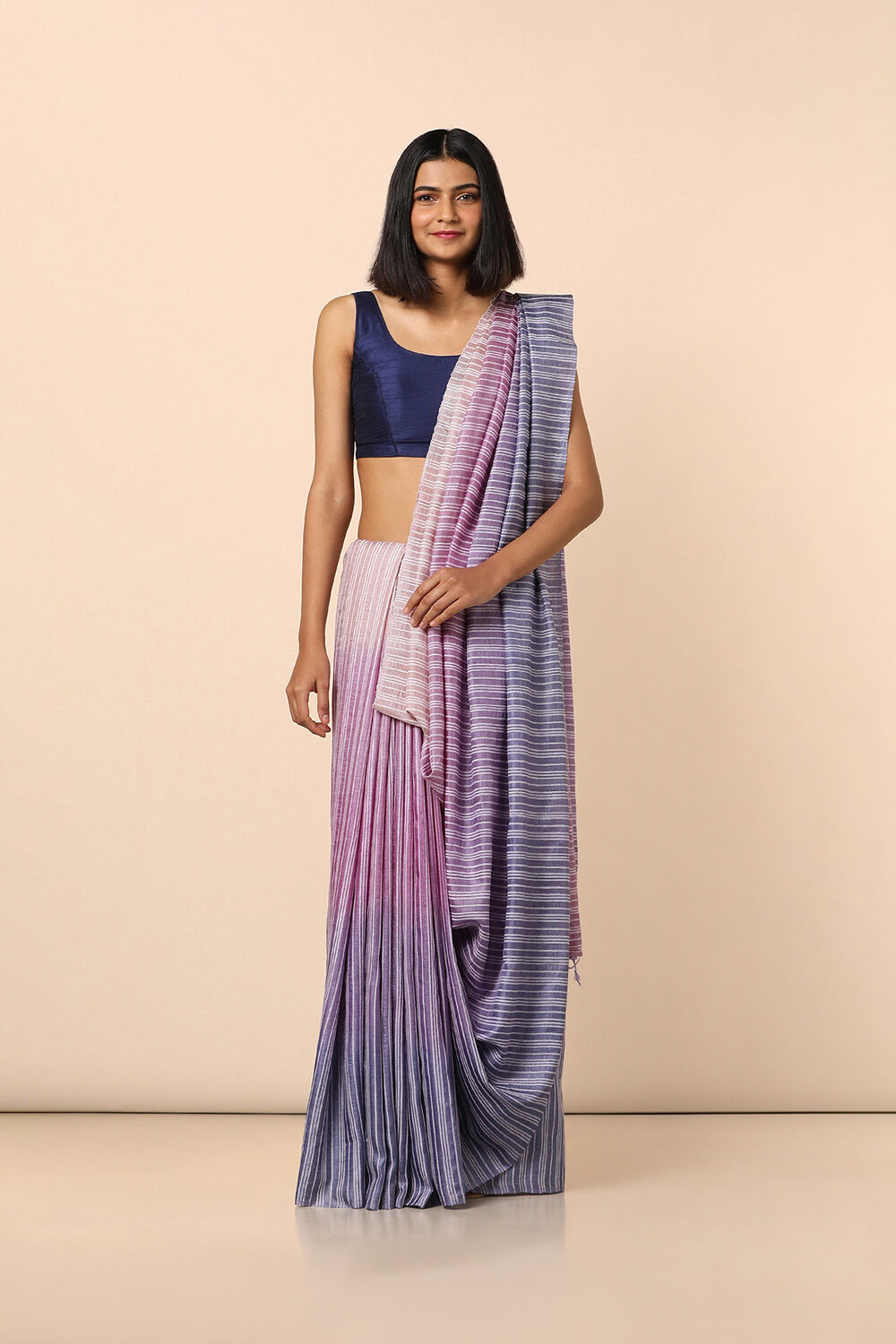 Multicolored Pure Tussar Woven Saree image number null