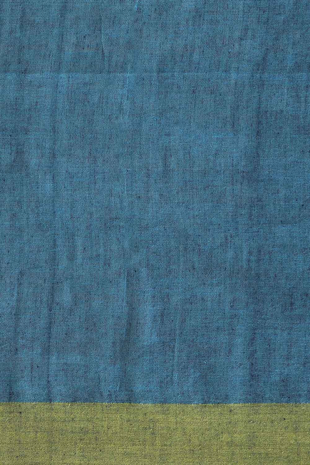 Dark Blue Pure Cotton Bengal Saree image number null