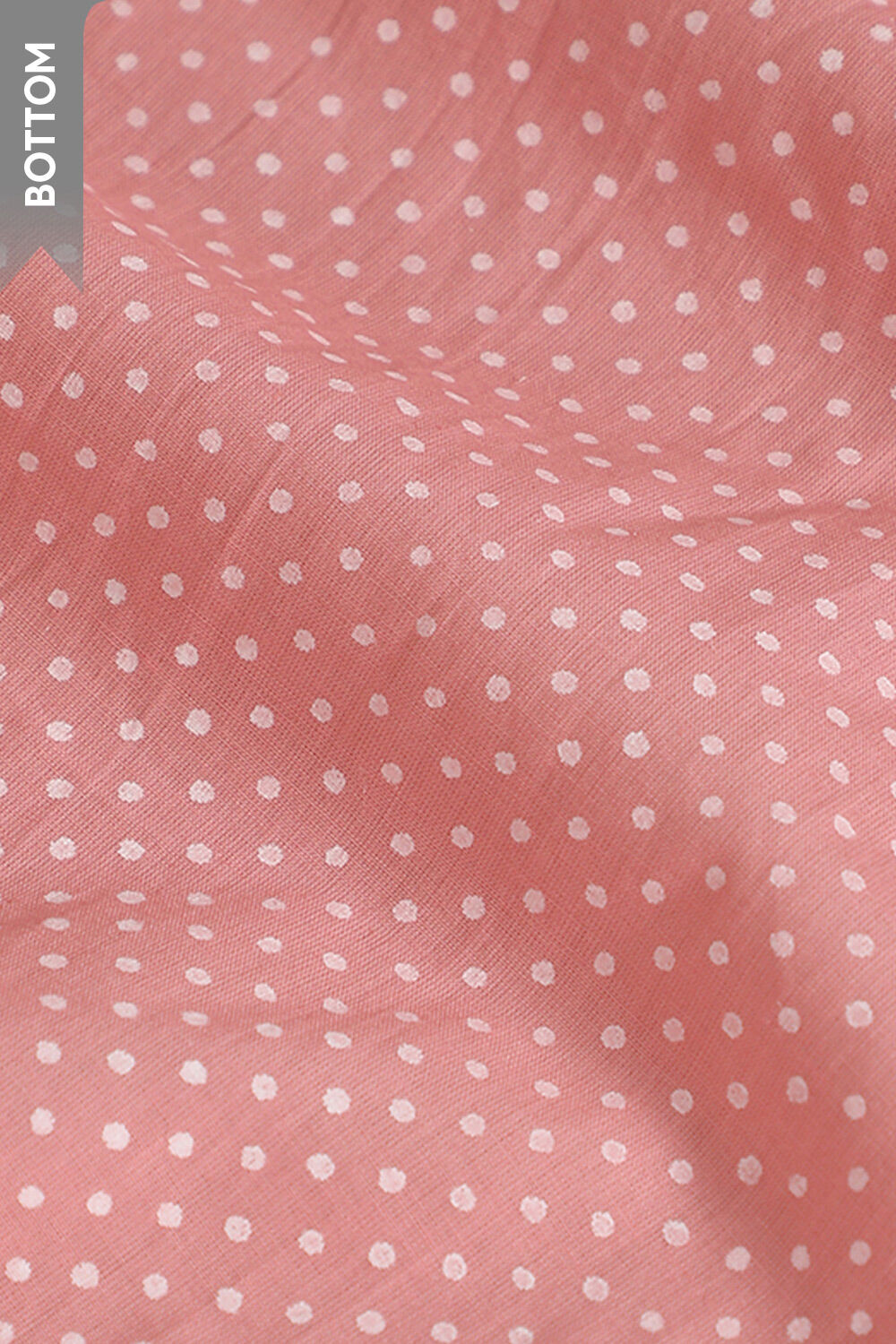 Light Orange Pure Cotton Printed Sanganeri Unstitched Suit Set image number null