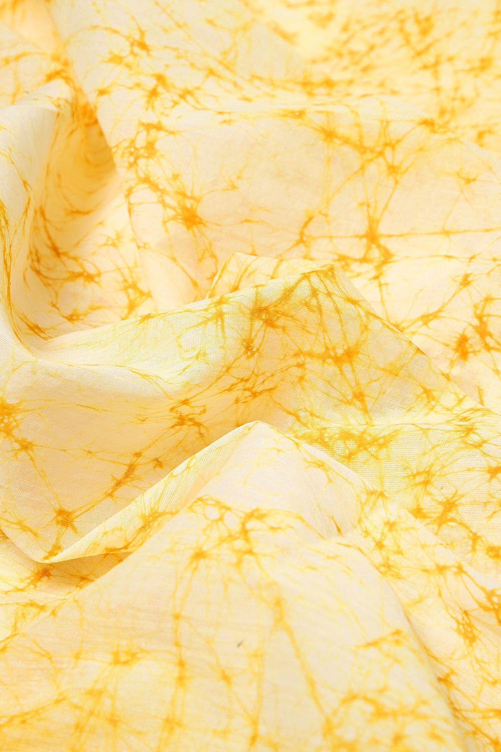 Yellow Pure Cotton Batik Saree image number null