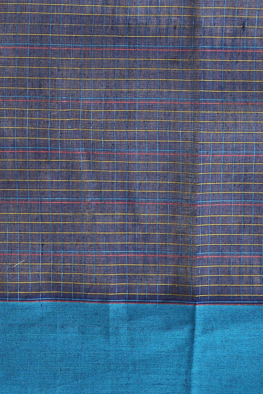 Dark Blue Pure Cotton Naranyanpet Saree image number null