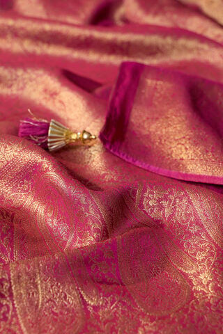 Purple   Woven Viscose Tissue Saree thumbnail image number null