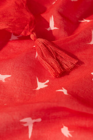 Red Bengal Screen Printed Pure Cotton Mulmul Saree thumbnail image number null