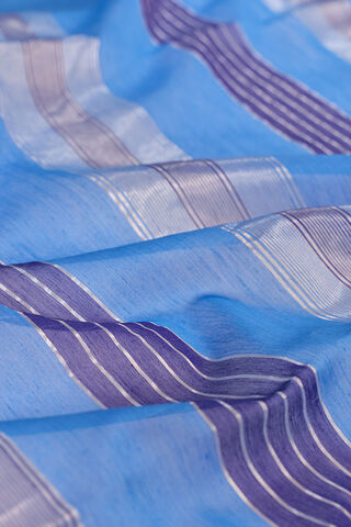 Light Blue Woven Pure Silk Cotton Maheshwari Saree thumbnail image number null
