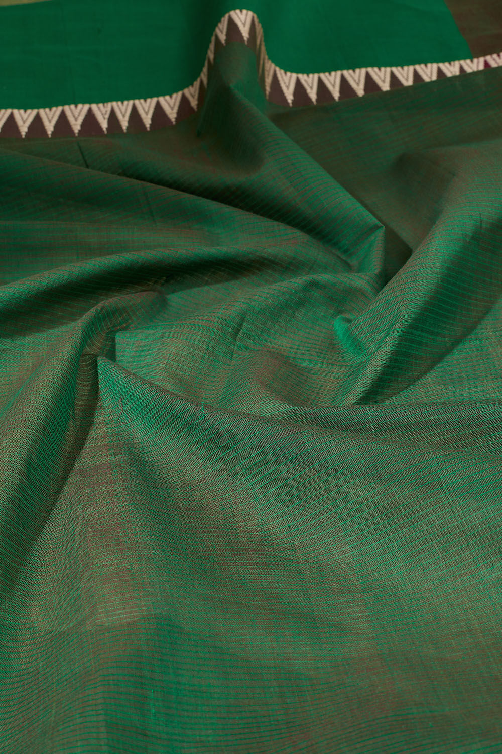 Dark Red Woven Pure Cotton Mangalgiri Saree image number null