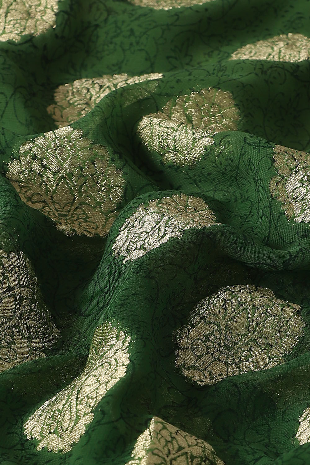 Green Viscose Georgette Banarasi Saree image number null