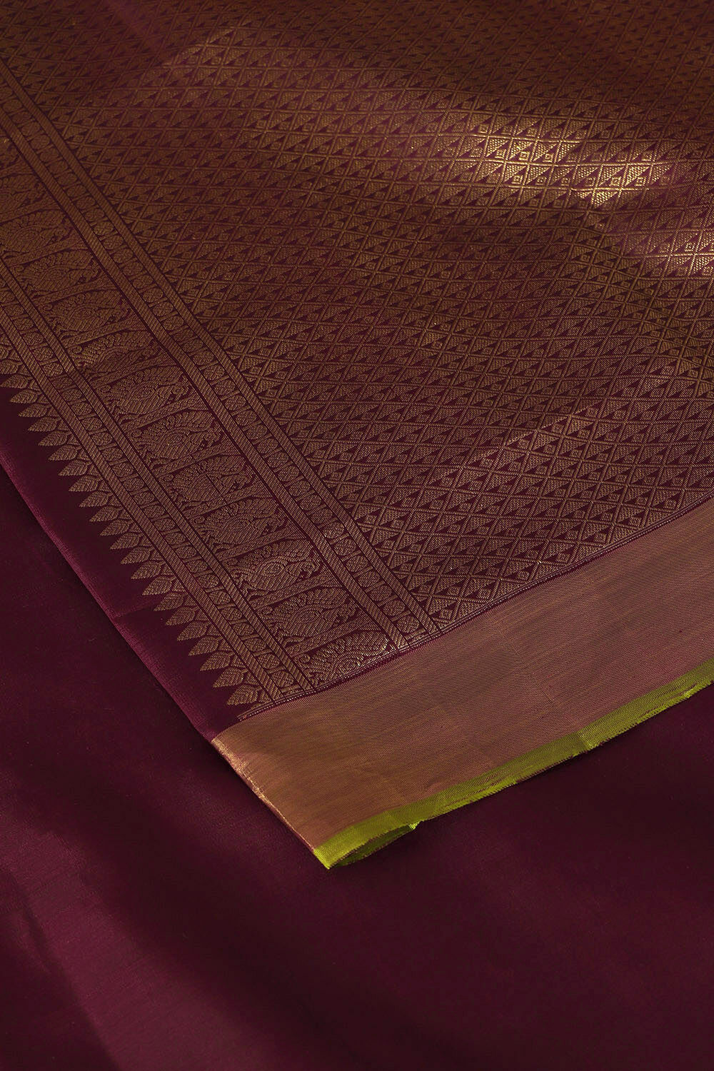 Brown Pure Silk Kanjivaram Saree image number null