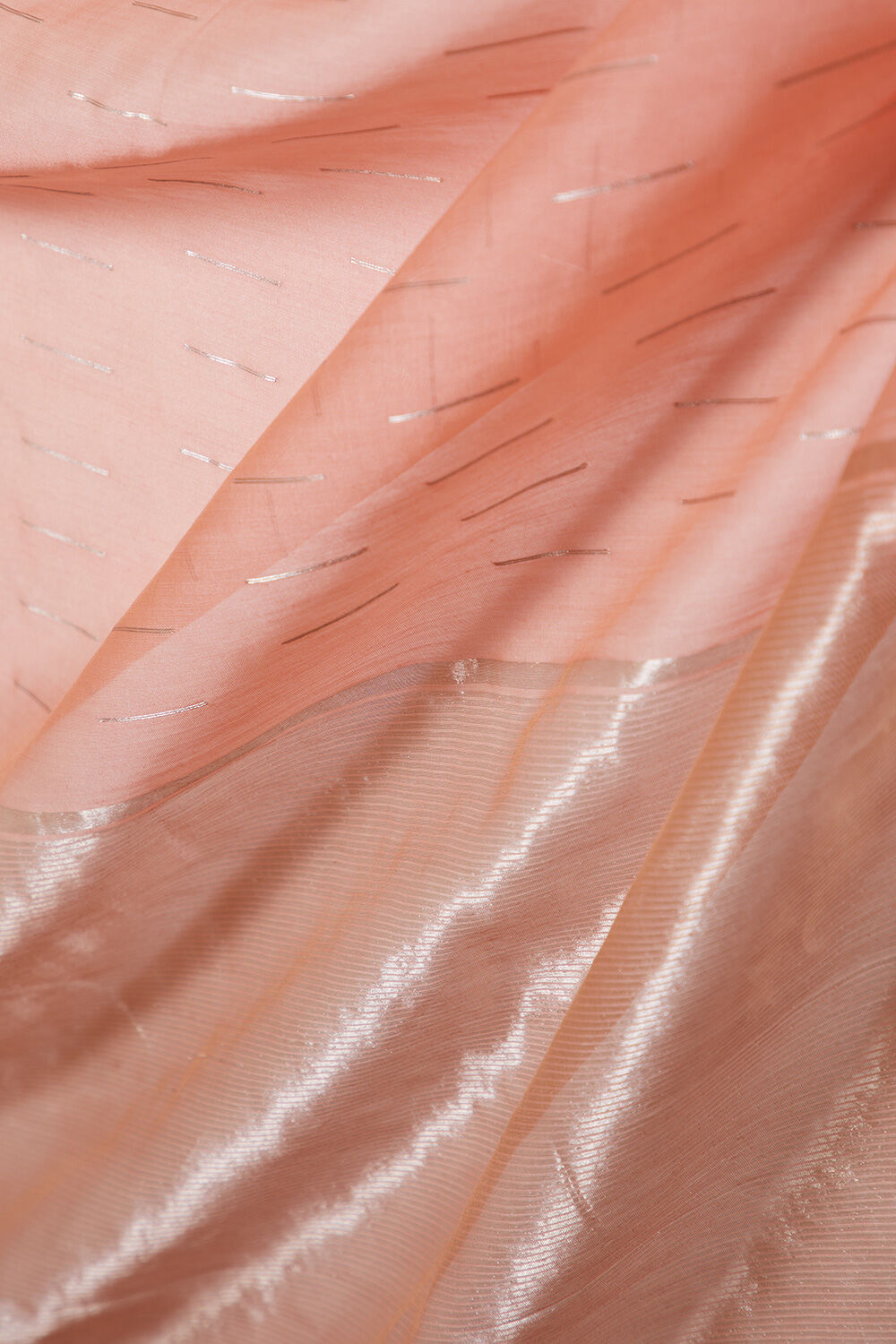 Orange Woven Pure Silk Cotton Chanderi Saree image number null