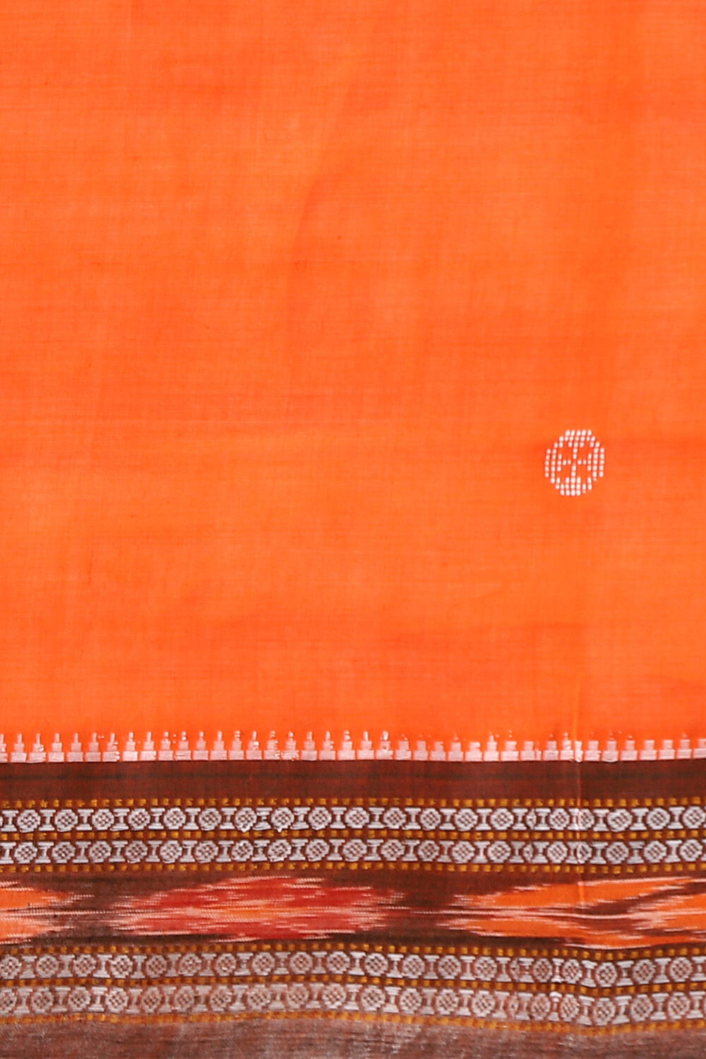 Orange Pure Cotton Odissa Ikat Saree image number null
