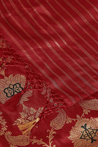 Red Pure Silk Banarasi Saree thumbnail image number null