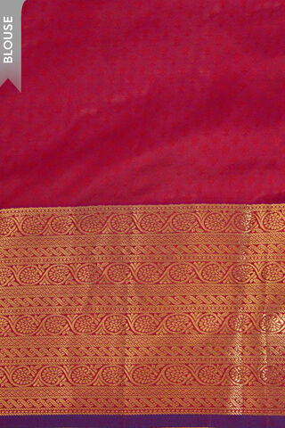 Dark Red Woven Silk Viscose Saree thumbnail image number null